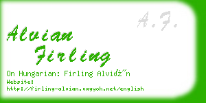 alvian firling business card